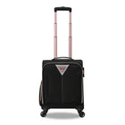 TUCCI Italy Abito 16" Softside Carry-on Luggage - 360-Degree Spinner - Black-Deluxe Organized Interior - Fully lined luggage interior with pockets, compression straps, and dividers to keep clothes, accessories, and travel essentials neatly packed