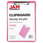 JAM Paper Plastic Clipboards with Low Profile Metal Clip - Letter Size (9 x 12.5) - Fuchsia Pink-Size: Letter (9 x 12.5 inches) | Easy to stack and organize. Fits in most bags, backpacks, and brief cases.