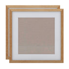 Decent Living Solid Wooden Picture Frame - 18" x 18" - Golden Teak - 2 Pack-Material: 100% Natural Solid Wood (Okan / Teak)