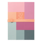 Letts 2026 Gradient Weekly/Monthly Hard Cover Planner - 8-1/4" x 5-5/6" - Rose - Multilingual-Week-to-view minimalist format with space for each day of the week