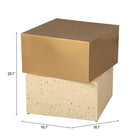 Zuo Cinza Side Table - Gold/Beige-6