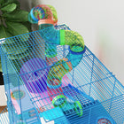PawHut 5-Tier Portable Hamster Cage with Accessories - Dark Blue-Colour: Dark Blue 