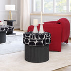 Zuo Boto Storage Ottoman - Black/White-Furniture Colour: Black/White