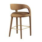 Modway Pinnacle Performance Velvet Bar Stool - Brown Gold - Set of 2-7