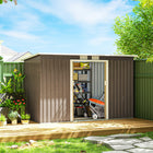 Outsunny 9' x 4' Outdoor Storage Shed - Light Grey-2 ventilation windows ensure adequate aeration, preventing mould and mildew build up
