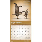 Plato 2026 Yoga Cats Together Official Monthly Hanging Wall Calendar - 12" W x 24" H  - English-Large, Roomy Day Blocks - All major holidays and moon phases listed, with plenty of room for writing notes and appointments