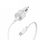 Otterbox Fast Charge Car Charger USB-C with Lightning Cable - 3.3 ft - White-Convenient kit includes a Fast Charge Car Charger and Fast Charge Cable