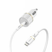 Otterbox Fast Charge Car Charger USB-C with Lightning Cable - 3.3 ft - White-Convenient kit includes a Fast Charge Car Charger and Fast Charge Cable