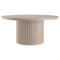 Hudson&Canal Rollan 32"W Round Coffee Table - Alder White-A modern contemporary design for your living room, den, and more