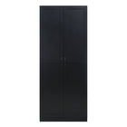 Manhattan Comfort Cornelia 29.61" Modern 4-Shelf Storage Closet - Black-Modern Free Standing Wardrobe Closet with 4 Large Shelves for Bedroom and Storage Use
