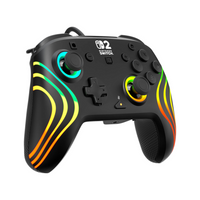 Turtle Beach Afterglow Wave Wired RGB Gaming Controller for Nintendo Switch 2 - Black-Eight RGB zones with four pre-set modes for dynamic lighting combinations  