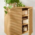 Modway Render Wall Mounted Bathroom Cabinet - Oak-Slatted Door Fronts