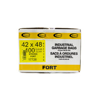 Eco II Garbage Bags - 42" x 48" - Strong - Clear - 100 Pack-42" x 48"