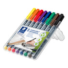 Staedtler Lumocolor Permanent Markers - Fine Tip - 8 Pack-Dry-Safe ink allows the marker to be left uncapped for days without drying up