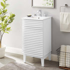 Modway Render 18" Bathroom Vanity Cabinet - White-Soft-Close Door