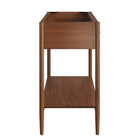 Modway Zaire 48" Double Sink Compatible Bathroom Vanity Cabinet - Walnut-Tapered Legs