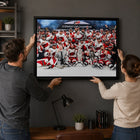 Frameworth Carolina Hurricanes 20" H x 29" W Framed Canvas Celebration 2026 Stanley Cup Champions Framed Canvas - Officially Licensed NHL/NHLPA-Product-type accurate build: Open-faced canvas presentation leaves the textured canvas surface visible without glass or acrylic glazing