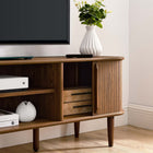 Modway Contour 63" Wood TV Stand - Walnut-Adjustable Shelf