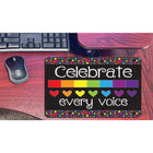 Ashley Productions Smart Poly Computer Mouse Pad - Celebrate Every Voice - 6 Pack-Pack of 6 Non-Slip, Fabric Mouse Pads