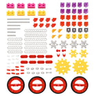 Learning Advantage edxeducation My Gears - Animal Set - Set of 122-Explore cause and effect: Use these gear models to teach children that actions and design affect outcomes. Develop curiosity, attention to detail and intentional play.