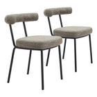 Zuo Kede Dining Chair - Green Tweed - Set of 2-Assembly required