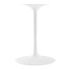 Modway Lippa 36" Round Faux Travertine Dining Table - White Travertine-Non-Marking Felt Pad