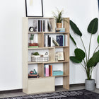 HOMCOM Corner Bookcase, Space Saving Room Divider for Home Office - Oak-Assembly required