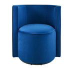 Modway Della Performance Velvet Fabric Swivel Chair - Navy-Weight Capacity: 330 lb