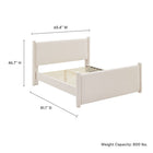 Modway Rael Performance Velvet Full Platform Bed - Alabaster-8