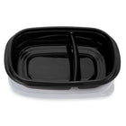 Rubbermaid TakeAlongs Divided Meal Prep Containers - 887 mL (3.7 Cup) - Black - 5 Pack-9