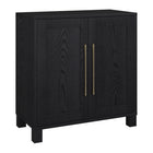 Hudson&Canal Chabot 28"W Accent Cabinet - Black Grain-Modern contemporary design for your home office, bedroom, or living spaces