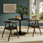 Modway Henry Vegan Leather and Wood Dining Chair - Black-Vegan Leather Upholstery