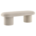 Modway Orla Performance Velvet Bench - Almond-Stain-Resistant Performance Velvet