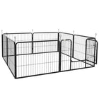PawHut Heavy Duty 8-Panel Dog Playpen for Small & Medium Dogs - 23.5" L-Suitable for all small to medium-sized pets (cats, dogs, bunnies, guinea pigs)