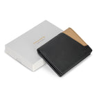 Champs Iconic Leather Cardholder - Black/Ivory-Exterior pocket