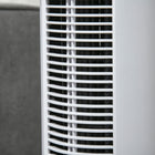 HOMCOM 37" Freestanding Tower Fan with 3 Speed Timer and LED Sensor Panel - White-LED sensor panel controls on/off, speed, modes, swing, timer 