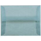 JAM Paper A2 Translucent Vellum Invitation Envelopes - 4.375" x 5.75" - Ocean Blue - 25 Pack (PACV602)-Color: Ocean Blue