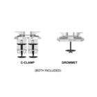 ShoppingAll 2-in-1 Adjustable Dual Gas Spring Arm Laptop & Monitor Desk Mount Stand - Silver-Each arm can hold up to 17.6lb/8kg laptop or monitor with 75mm x75mm or 100mm x 100mm VESA mounting holes