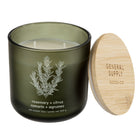 General Supply Goods + Co Candle - 12oz - Rosemary + citrus-Clean 12oz glass vessel complements any décor