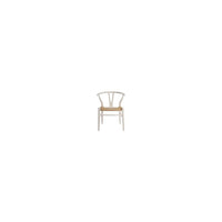 Wishbone AP6108W Accent Chair, White-Features tapered legs and natural paper cord
