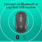Logitech Signature M650L Wireless Mouse - Graphite-Customizable side buttons: Customize the side buttons on the computer mouse with Logitech Options+, available on Windows and macOS, to your favorite shortcuts - like back/forward or copy/paste