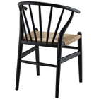 Modway Flourish Spindle Wood Dining Side Chair - Black-Chair Weight Capacity: 286 lbs.