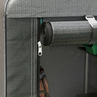 Outsunny Outdoor Bike and Garden Tool Storage Shed Tent - 4' x 6' - Dark Grey-Large zipped door for easy access 