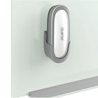 Quartet Max Clean Dual Material Eraser with Magnetic Caddy - 6.14" x 2.44" - Silver-Contoured design not only fits perfectly on a board’s accessory tray, but fits nicely in your hand for a comfortable grip