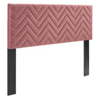 Modway Mercy Chevron Tufted Performance Velvet King/California King Headboard - Dusty Rose-Chevron Tufted King/California King Headboard