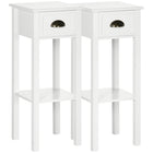 HOMCOM Bedside Table - Set of 2-Modern and elegant design makes the set of 2 side tables fit any decor