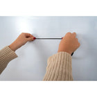 Luxor Wall-Mounted Magnetic Ghost Whiteboard - 48" x 36"-Painted steel whiteboard surface resists ghosting and staining