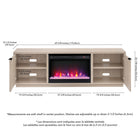 Hudson&Canal Mansfield TV Stand with 26" Crystal Fireplace for TV's up to 78" - Alder White-8