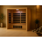 Westinghouse 3-Person Infrared Sauna with Light Therapy - 61" W x 43" D - Yellow Brown-Six high performance infrared carbon film heating panels