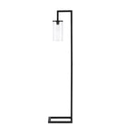 Monarch Specialties 9656 68"H Floor Lamp - Black Metal/Glass Shade-This stylish 68"H floor lamp features a sleek black metal frame paired with an elegant glass shade, bringing a refined modern ambiance to any room